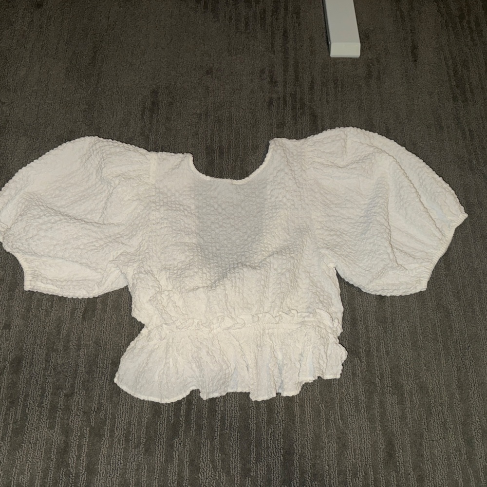 Free people tie back peplum babydoll top